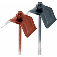 Faynot – Kits de fixation sommet d'onde pour tôle – 50 vis acier laqué 6.3 x 150 mm – Couleur gris anthracite RAL 7016 – Pour support bois
