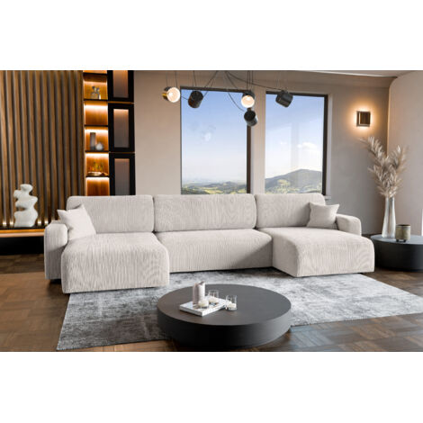 Canapé d'Angle avec fonction de couchage Piano U du fabricant White