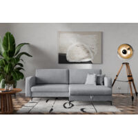 Canapé d'Angle réversible convertible avec fonction de couchage Como coffre en gris du fabricant -VINOTTI