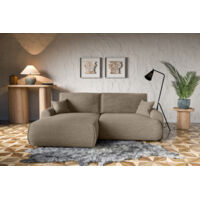 Canapé d'Angle gauche avec fonction de couchage Noboo coffre en brun du fabricant -VINOTTI