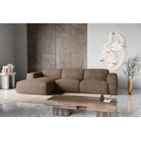 Canapé d'Angle gauche avec fonction de couchage Hudson coffre en brun du fabricant -VINOTTI