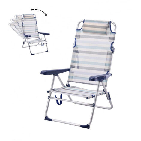 Silla Playa Reclinables Plegables Reposacabeza  Tumbona