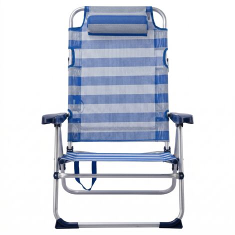 Pack 2 Sillas Playa Reclinables Plegables Reposacabeza