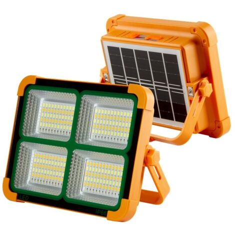 Jandei - Foco led solar portátil 5 modos de Luz 200W con Imán Recargable USB/ solar