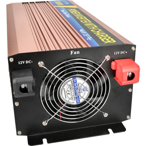 Inversor 12VDC 220V Onda Pura 3000W con pantalla LED y con carga de bateria