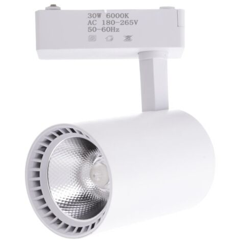 Jandei - Foco led carril 30W luz 6000K color blanco monofasico Foco 30W