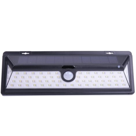 Jandei Aplique Solar LED Exterior IP64, 65 LEDS 800 Lúmenes. ¡ngulo Detección 120º Batería Li-ion 2500mA, Sensor De Movimiento, 3 Modos De Iluminación. Duración hasta 12 Horas En Carga Total.