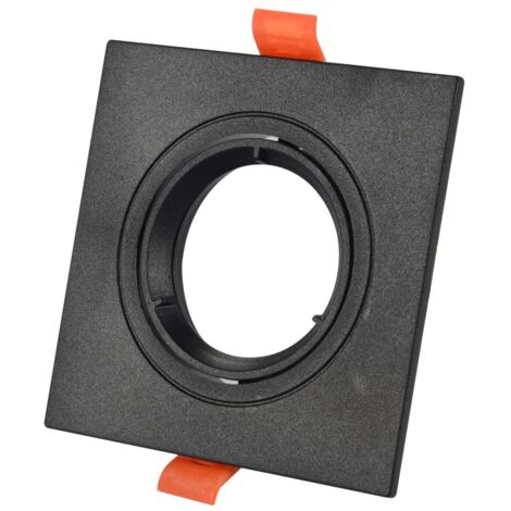 Pack 2 Focos Orientables Para Carril GU10 - 220V, Aluminio, 360° Giro, IP20, Color Negro