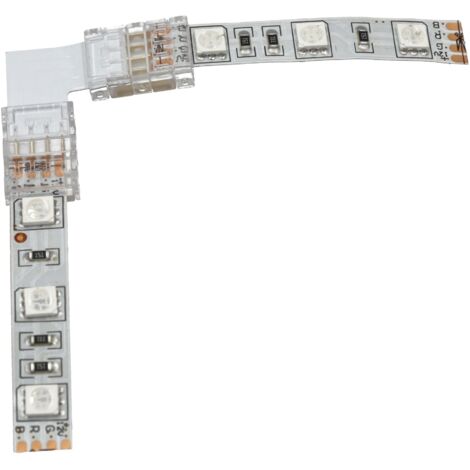 10 Conectores De Esquina Para Tiras LED RGB - Conector En L Rápido, 12V, Paquete De 10