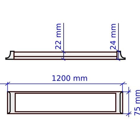Jandei Regleta Led Slim Con Tiras De Led Integradas 36W, Color Blanco Frío 6000K, 1200MM.