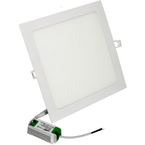 JANDEI Downlight LED Quadrato 18W 4200K Bianco Neutro – Plafoniera Da Superficie In Alluminio, 22,5 Cm