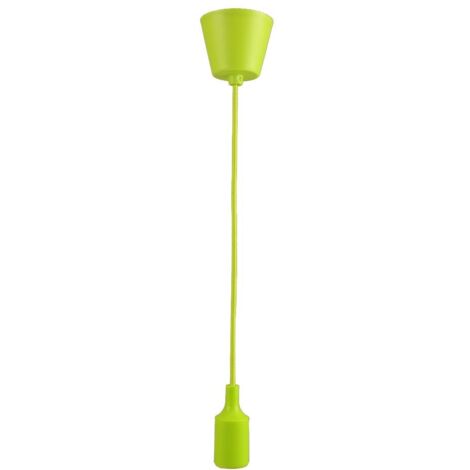 Jandei - Lampara colgante base, cable y portamparas verde E27 Lampara plastico