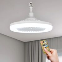 Jandei - Ventilador de techo con luz CCT 30W, conector E27 y mando a distancia