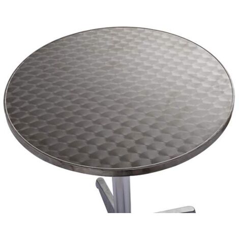 Bc-elec - BS11011-6 Table haute de bar / réception Ø60Cm, mange debout en aluminium, H: 70 ou 110 cm
