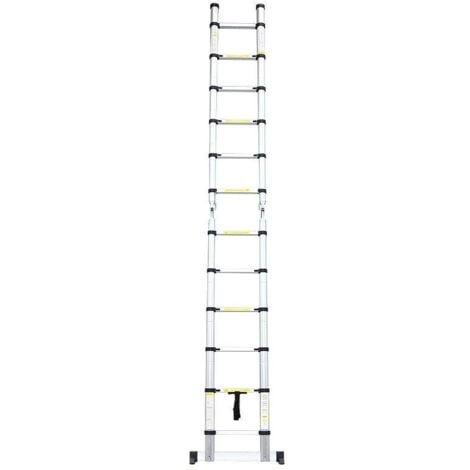 Echelle télescopique ECO LINE 3.80M + barre stabilisatrice