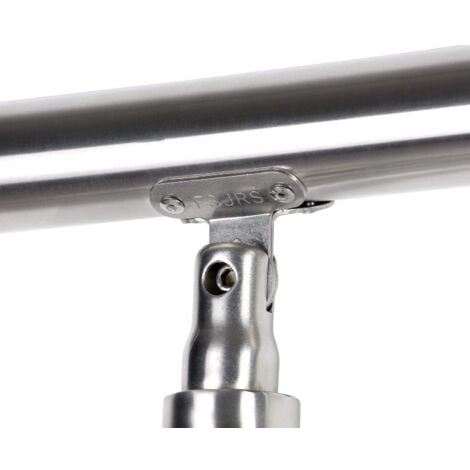 Bc-elec - AHM1204 Main courante d'escalier 120cm, balcon, balustrade, garde-corps en inox avec 4 barres transversales, install. à plat ou inclinée