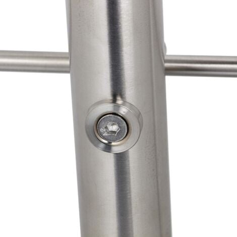 Bc-elec - AHM1204 Main courante d'escalier 120cm, balcon, balustrade, garde-corps en inox avec 4 barres transversales, install. à plat ou inclinée