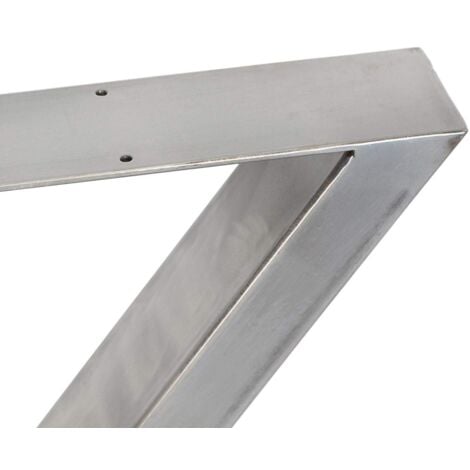 Bc-elec - HMLT-3 Jeu de 2 Pieds de table en acier brut vernis format X, Pieds de table métal 60x72cm