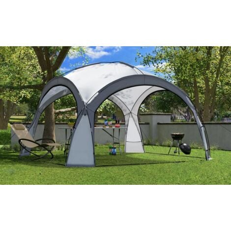 Bc-elec - HOPW-LED35G Tonnelle de jardin 3.5x3.5m avec éclairage LED et capteur solaire. Tente de fête, Pavillon de Jardin, Chapiteau
