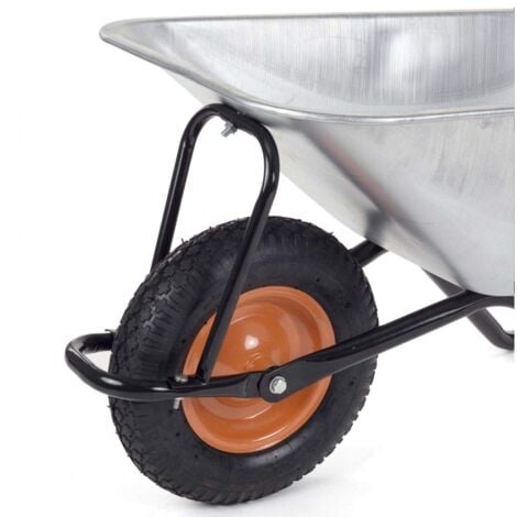 Varan Motors - WB5009 Brouette renforcée brouette de chantier ou jardin, 100 litres max 200kg