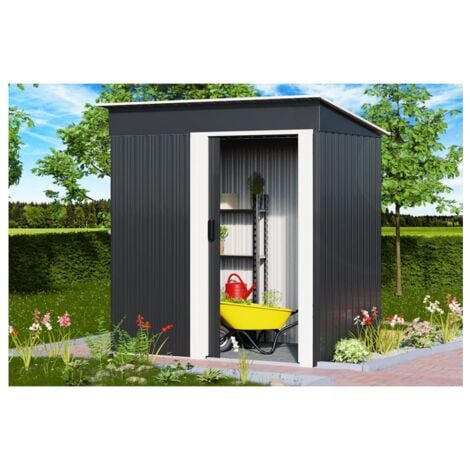Bc-elec - 5662-0504 Abri de jardin métallique en acier galvanisé 162 x 86 x 181cm