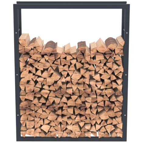 Rack à Bois De Chauffage Noir – Bc-elec – 150x80x25cm – Acier