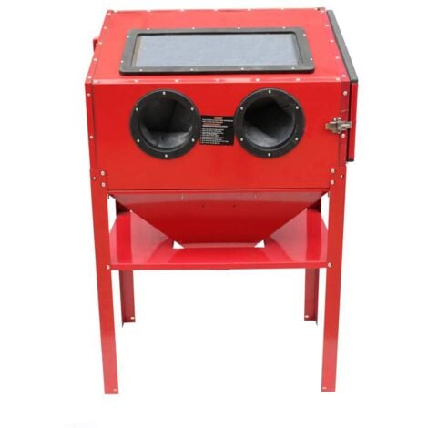 Varan Motors - NESB-16D Cabine de sablage, microbilleuse, sableuse à manchons professionnelle 220 litres avec Accessoires