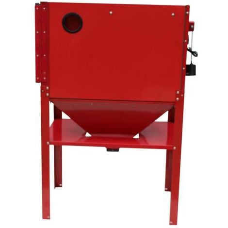 Varan Motors - NESB-16D Cabine de sablage, microbilleuse, sableuse à manchons professionnelle 220 litres avec Accessoires