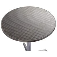 Bc-elec - BS11011-6 Table haute de bar / réception Ø60Cm, mange debout en aluminium, H: 70 ou 110 cm - Gris
