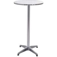 Bc-elec - BS11011-6 Table haute de bar / réception Ø60Cm, mange debout en aluminium, H: 70 ou 110 cm - Gris
