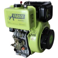 Varan Motors - 92682 Moteur Diesel 456cc 14CV + Démarrage Electrique, sortie à clavette 25.4mm F2 - Gris