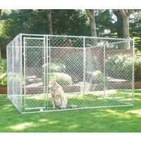 Bc-elec - RA-D33 Parc à Chiots 3x3x1.8m ou 1.5x4.6x1.8m, enclos pour chiens, chenil d'extérieur, enclos d'exercice cage pour chiens - Gris