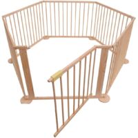 Elec 5664 0018ylb Parc Bebe Hexagonal Modulable En Bois 5 4m 6 Panneaux De 70x90