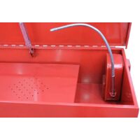 Varan Motors - NEPW-04 Fontaine de nettoyage d'atelier électrique 150 Litres 230V bac de nettoyage - Rouge