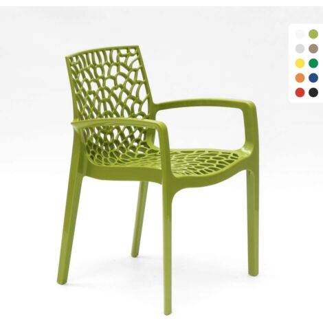 Chaise Empilable GRAND SOLEIL Boheme Firenze Greenpol - Vert Jute, Polymère, 51 X 49 X 80 Cm, Fabriquée En Italie