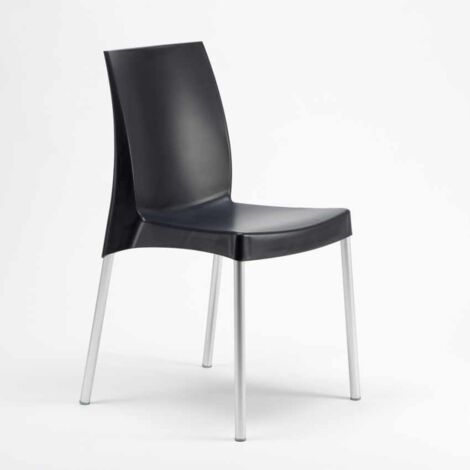 Chaise plastique pour bar cafè Boulevard Grand Soleil italienne - Noir (1/5)