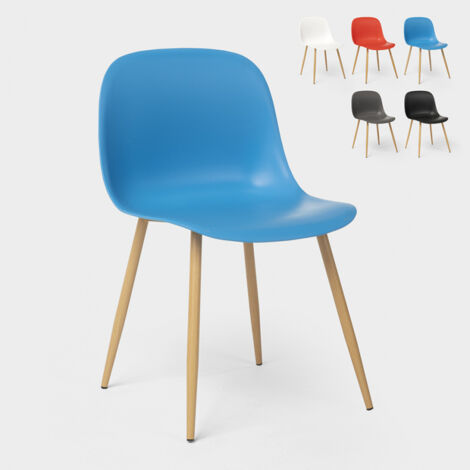 Chaises scandinave pour cuisine salle à manger et restaurant Sleek - Bleu (1/5)