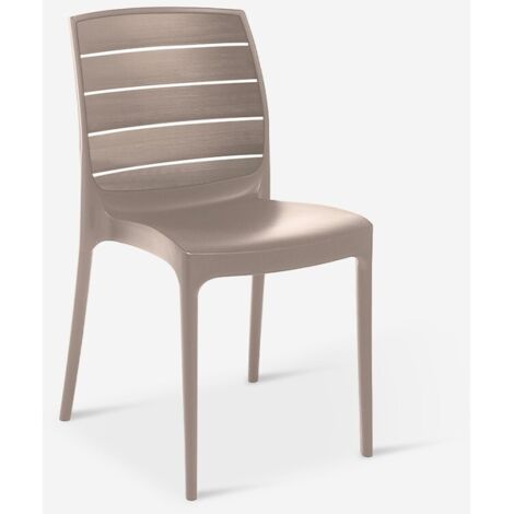 Chaise de jardin empilable pour bar restaurant Carmen Grand Soleil - Beige Juta