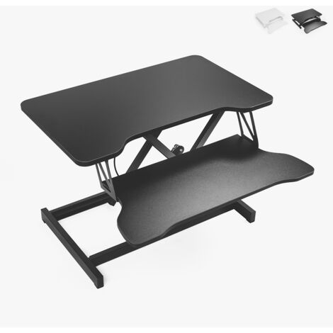 Support de bureau moniteur PC réglable en hauteur blanc noir Jallo - Noir (1/5)