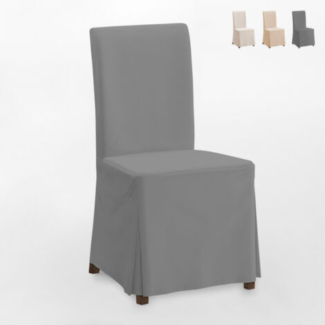 Housse de chaise lavable en machine double épaisseur Comfort - Gris