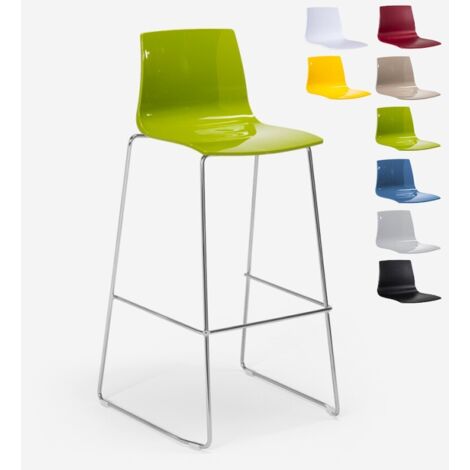 Tabouret de bar de cuisine Grand Soleil 74 cm design Imola Slitta - Anis vert (1/5)