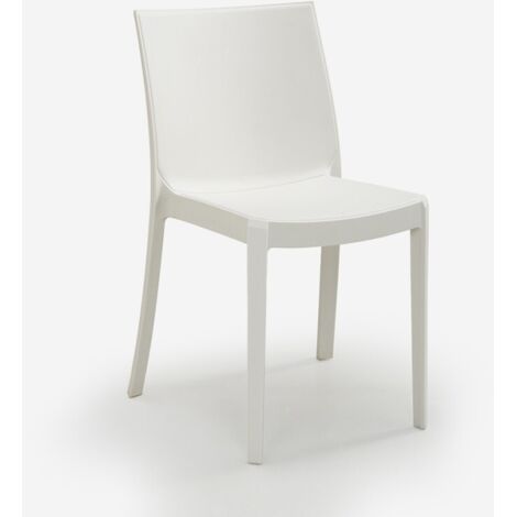 Bica – Chaise de jardin empilable en polypropylène – Confort ergonomique – Résistante aux intempéries – Charge maximale 110 kg – Pour intérieur et extérieur