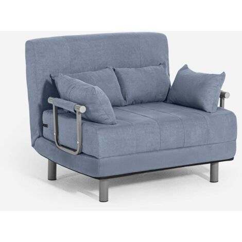 Fauteuil-lit pliant en tissu gain de place Deborah Twin Class - Bleu
