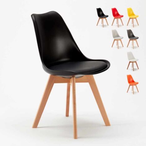 Chaise de salon et bar design scandinave avec coussin nordica Goblet - Noir (1/5)