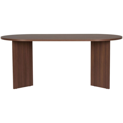 M&S – Table à manger ovale 8 personnes en bois mélaminé – Dimensions 180x89,5cm – Design moderne avec pieds en V – Convient à divers styles