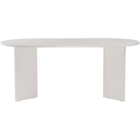 M&S – Table de salle à manger ovale 8 personnes en bois mélaminé – Dimensions 180x89,5cm – Design moderne avec pieds en V