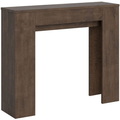 Table extensible salle à manger 8 personnes 90×25-181 cm – Structure en mélaminé – Système d'extension fluide – Design moderne – Itamoby