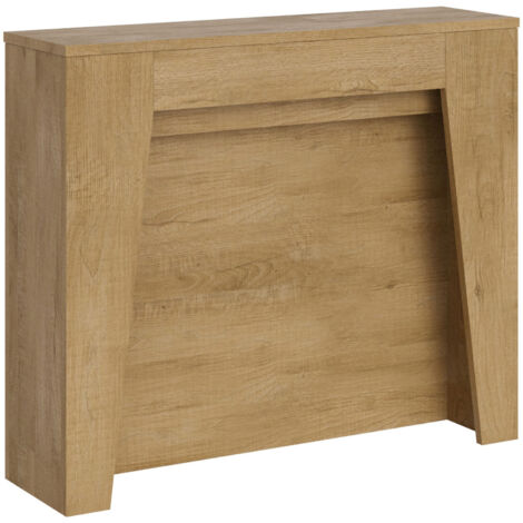 Console extensible 90x25/211 cm – Système d'extension avec guides télescopiques – Panneaux de mélamine – Accueille jusqu'à 10 personnes – Itamoby (1/5)