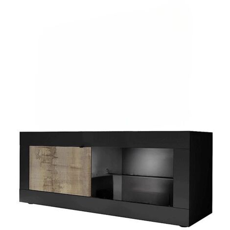 CALICOSY - Petit meuble TV 1 porte sans éclairage Initial - L140 cm (1/4)