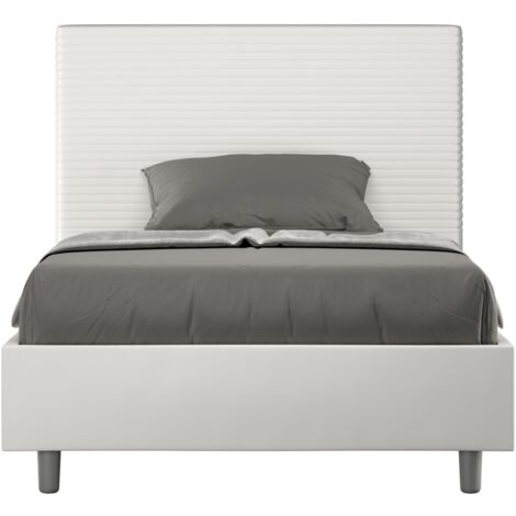 Focus P simili-cuir français 120x190 Lit à conteneur français Couleur: Blanc - Version: Modèle standard (1/4)